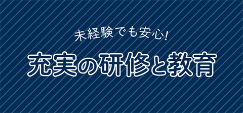 充実の研修と教育